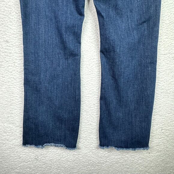 Democracy Jeans Women’s 16 Flare Distressed Raw Hem Ab Tech Stretch - Picture 13 of 14